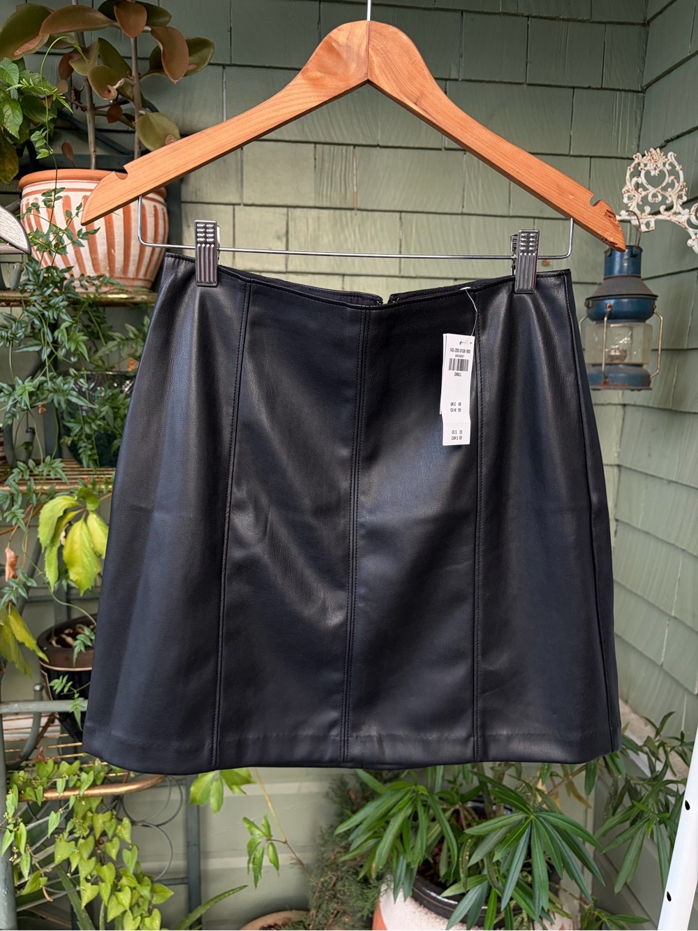 Abercrombie & Fitch Black Vegan Leather Miniskirt